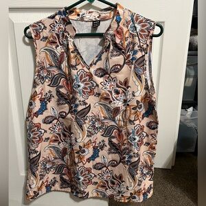Damask print top